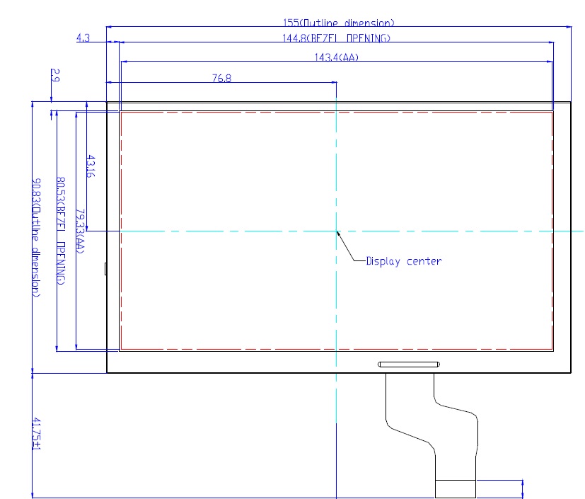C065GW02 V1, 6.5〞color TFT-LCD module,